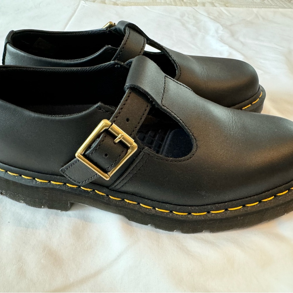 Dr. Martens Black Leather Mary Jane Buckle Shoes